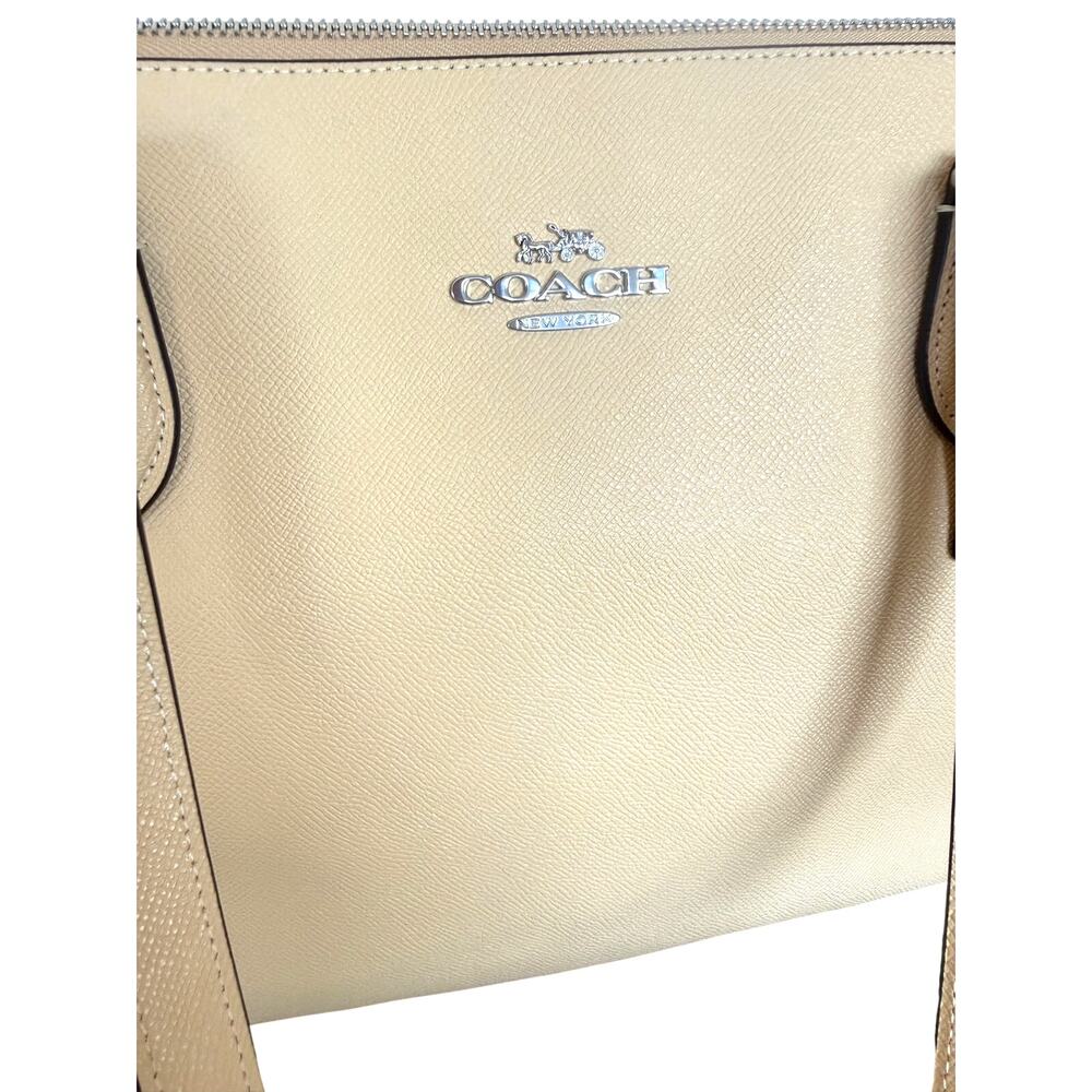 Coach Gallery Tote Butter Yellow Crossgrain Leather Shoulder Bag - Picture 8 of 14